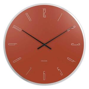 KARLSSON Nástenné hodiny Mirror Numbers – hnedé 40 x 40 cm