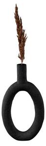 PRESENT TIME Váza Ring oválná – čierna 16,5 x 31 cm