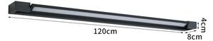 Brilagi-LED Kúpeľňové osvetlenie zrkadla AQUA LINE LED/36W/230V 120 cm IP44 čierne
