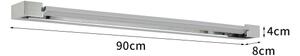 Brilagi-LED Kúpeľňové osvetlené zrkadlá AQUA LINE LED/24W/230V 90 cm IP44 lesklý chróm
