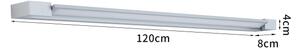Brilagi-LED Kúpeľňové osvetlené zrkadlo AQUA LINE LED/36W/230V 120 cm IP44 matný chróm
