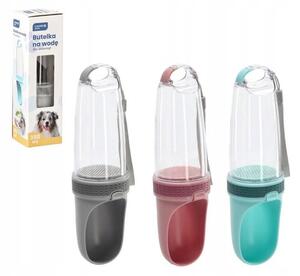 Turistická fľaša na vodu pre psa a mačku 350 ml 2v1 Ružová