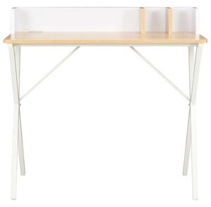 Stôl biely a prírodný 80x50x84 cm