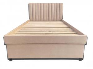 Manželská posteľ 120 cm Peissa (béžová) (bez matrace) (s roštom dreveným latkovým). Vlastná spoľahlivá doprava až k Vám domov. 1052041