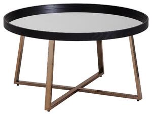 KONFERENČNÝ STOLÍK, čierna, zlatá, sklo, 78/78/42,5 cm MID.YOU - Online Only zostavy, Online Only