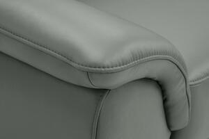 Kožená rohová sedačka ALTAMURA šedo-zelená, pravá