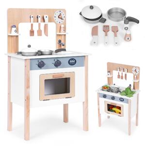 Detská kuchynka s 8 doplnkami, rúra, vodovodná batéria, drez, ECOTOYS