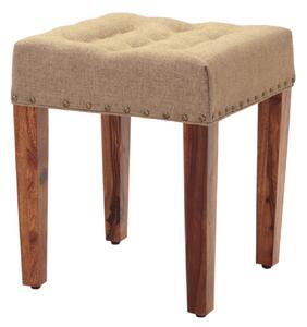 Drevený taburet s poťahom 40x45x40 z masívu palisander