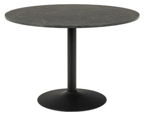 ACTONA Jedálenský stôl Ibiza – čierna 74 × 110 × 110 cm