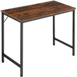 Tectake 404457 písací stôl jenkins - industrial tmavé drevo, 80 cm