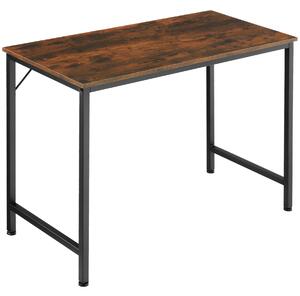 Tectake 404459 písací stôl jenkins - industrial tmavé drevo, 100 cm