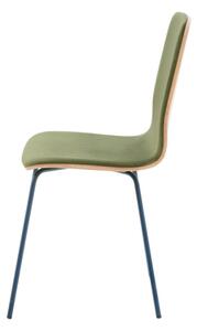 Velúrová stolička VINGE olivovo zelená