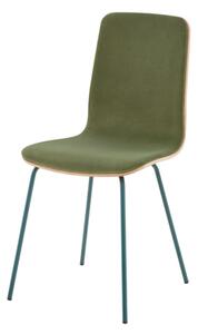 Velúrová stolička VINGE olivovo zelená
