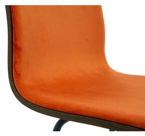 Velúrová stolička VINGE oranžová