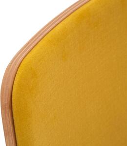 Velúrová stolička VINGE medová