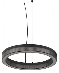 Ideal lux 339139 LED závesné stropné svietidlo CROWN | 21W integrovaný LED zdroj | 540lm | 3000K | na lanku | sťahovacie | čierna