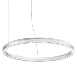 Ideal lux 339146 LED závesné stropné svietidlo CROWN | 43W integrovaný LED zdroj | 3390lm | 3000K | na lanku | sťahovacie | biela