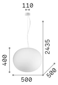 Ideal lux 344591 závesné stropné svietidlo COTTON E27 | na lanku | biela