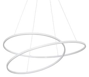 Ideal lux 352411 LED závesné stropné svietidlo OZ | 75W integrovaný LED zdroj | 5570lm | 3000K | na lanku | sťahovacie | biela