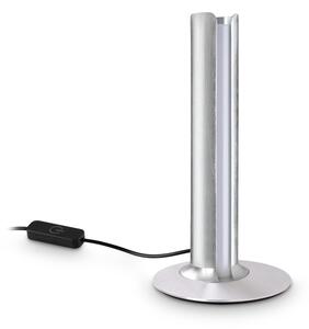 Ideal lux 354149 LED stolná lampička DORICA | 8W integrovaný LED zdroj | 350lm | 3000K | vypínač | chróm