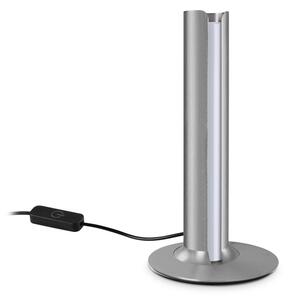 Ideal lux 362564 LED stolná lampička DORICA | 8W integrovaný LED zdroj | 330lm | 3000K | vypínač | sivá