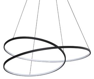 Ideal lux 364896 LED závesné stropné svietidlo OZ | 75W integrovaný LED zdroj | 3890lm | 3000K | sťahovacie | na lanku | čierna