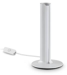 Ideal lux 366074 LED stolná lampička DORICA | 8W integrovaný LED zdroj | 380lm | 3000K | vypínač | biela