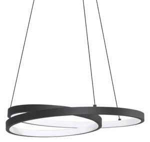 Ideal lux 364957 LED závesné stropné svietidlo OZ | 38W integrovaný LED zdroj | 1830lm | 3000K | sťahovacie | na lanku | čierna