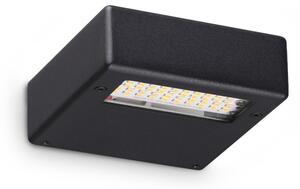 Ideal lux 369167 LED nástenné svietidlo TAB | 24W integrovaný LED zdroj | 2270lm | 3000K | čierna