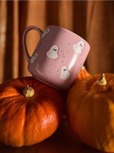 Sinsay - Keramický hrnček s halloweenskym motívom - pastelová ružová