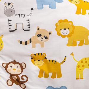 Detské bavlnené obliečky do postieľky Zoo, 90 x 140 cm, 45 x 65 cm