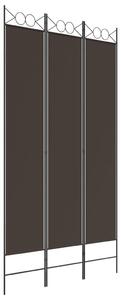 3-panelový paraván hnedý 120x220 cm látka