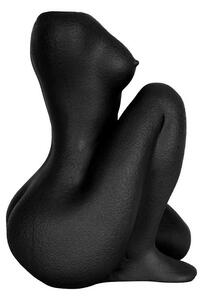 PRESENT TIME Kvetináč Sitting Lady – čierny 22 x 37 cm