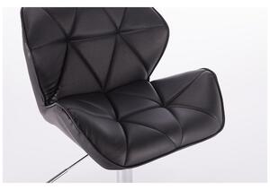 LuxuryForm Barová stolička MILANO na čiernom tanieri - čierna