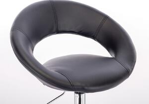 LuxuryForm Barová stolička NAPOLI na čiernom tanieri - čierna