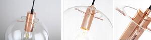 Toolight - Závesné sklenené stropné svietidlo Lassi 30 cm 1xE27, ružové zlato, OSW-00132