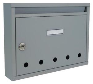 DOLS E-01 BASIC/K RAL7040 - poštová schránka s otvormi, do bytových a panelových domov, sivá