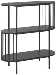 REGÁL, čierna, železo, 80/95/34 cm Xora - Online Only drobný nábytok, Online Only