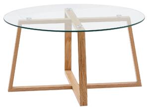 KONFERENČNÝ STOLÍK, hnedá, sklo, 78/78/41 cm MID.YOU - Online Only zostavy, Online Only