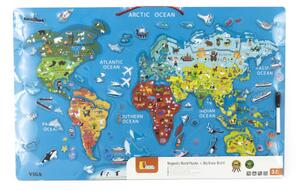 Magnetická tabuľa 2v1 Viga 44508 mapa sveta