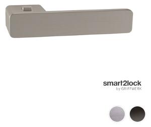 Griffwerk R8 One smart2lock kľučka na rozete uzamykateľná WC - uzamykateľné Pravá čierna matná (CM)