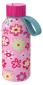 Nerezová termofľaša Solid Kids s pútkom Flowers 330 ml