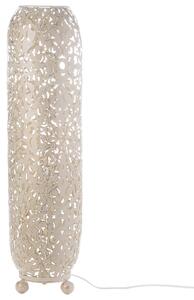Stojaca lampa biely kov, 60 cm, prelamované, dekoratívne, kartáčovaný kov, moderné