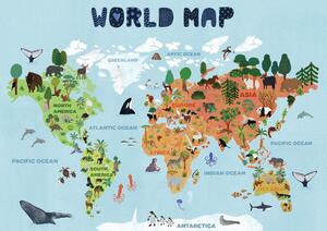 Mapa World map for kids, Jota de jai