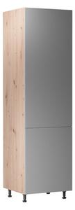 Kuchynská skrinka vysoká GLENA D40SP, 40x212x58, dub artisan/sivá, ľavá