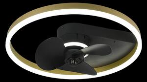 Trio R67083132 LED stropný ventilátor s osvetlením Borgholm 1x30W | 3000lm | 2700-6000K - stmievateľné, diaľkové ovládanie, nastaviteľná teplota svetla, časovač, 3 rýchlosti, čierna