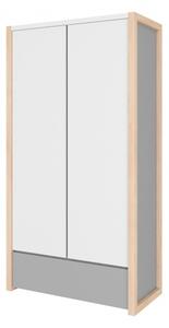Bellamy Pinette 2-dverová skriňa biela/sivá/prírodná