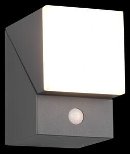 Trio 270669142 LED vonkajšie nástenné svietidlo s pohybovým čidlom Avon 1x6W | 600lm | 3000K | IP54 - nastaviteľné, orientačné svietidlo, antracit