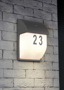 Trio 212160242 vonkajšie nástenné svietidlo Mersey 2x40W | E14 | IP44 - súmrakový senzor, antracit, číslo domu