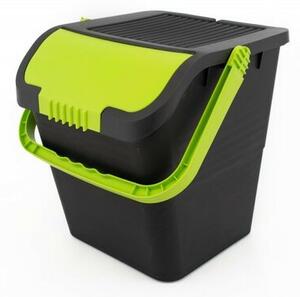 Odpadkový kôš na triedený odpad Practic, 35 l, zelené veko